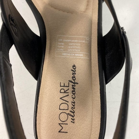 Donna Velenta By Modare Ultraconforto Slingback Sandal Womens US 4 Black Leather - Picture 6 of 6